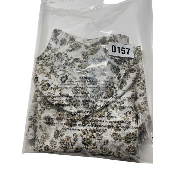 Fun2Fun Women's Floral Print Blouse L Career Work Top Casual Summer Cottage - Picture 9 of 9